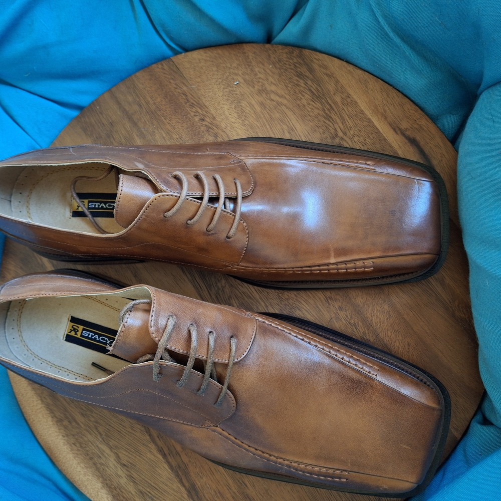 Mens Leather Square Toe Stacy Adams
